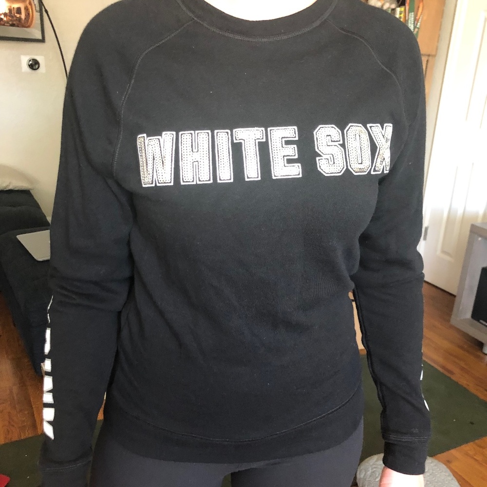 Pink white Sox long sleeve top xs